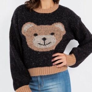 NWT Anthropologie Luna Ivy Bear Sweater(size Large)